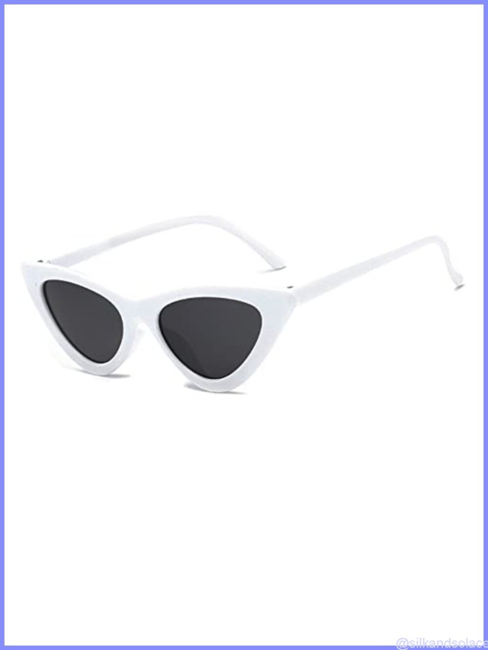 Retro Narrow Cat Eye Sunglasses UV400 Protection Women's Beach Outdoor Eyewear